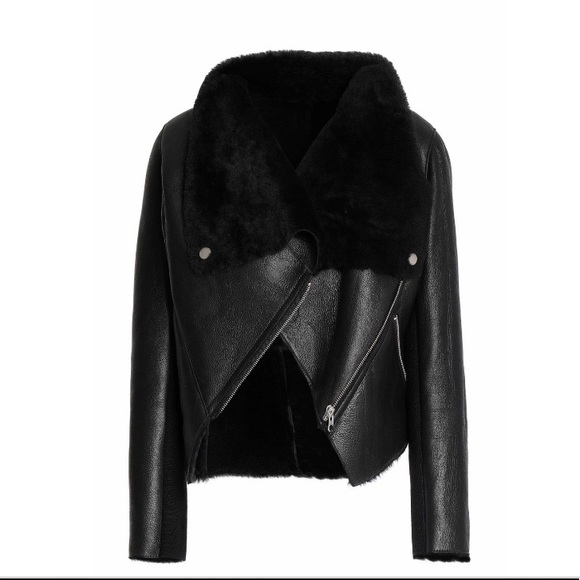 muubaa shearling biker jacket